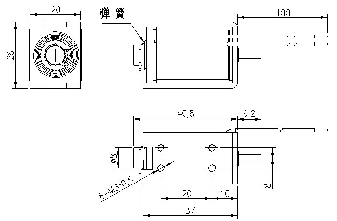 電磁鐵JL-0837 電磁鐵JL-0837